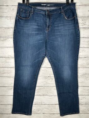 Old Navy Curvy Profile Mid Wash Blue Womens Sz 16 S Mid Rise Stretch Denim Jeans